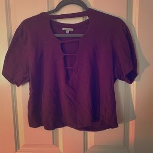 Charlotte Russe maroon Crop Top